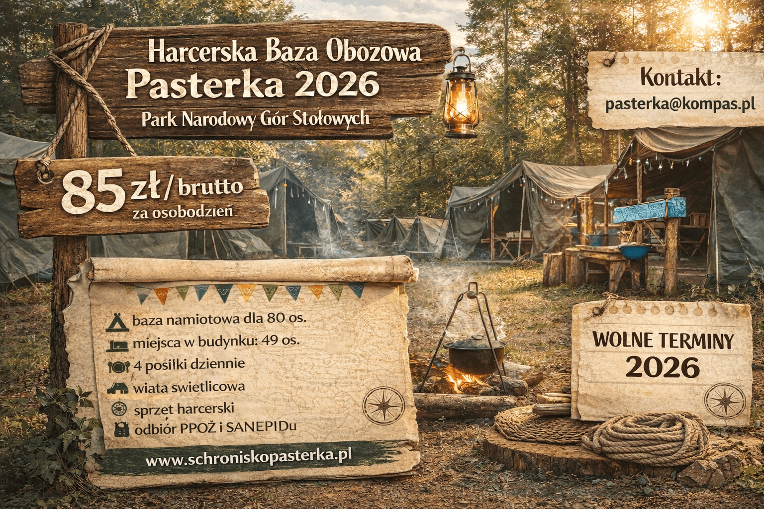Baza Harcerska 2026 Góry Stołowe